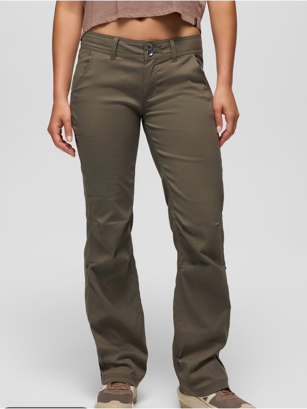 prAna women’s hiking/outdoor Olive Green Straight-Leg Pants